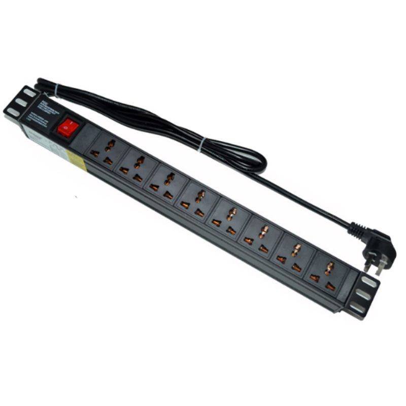PDU Black Copper 8Port 19"